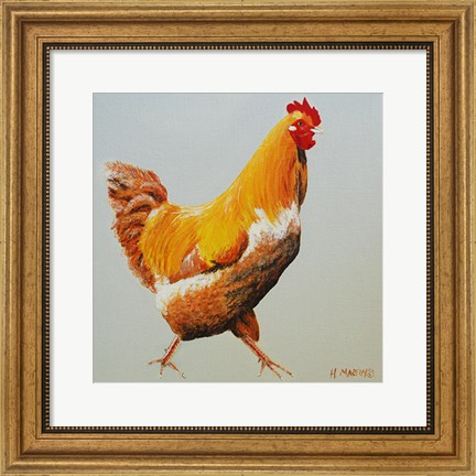 Framed Blonde Chicken Print