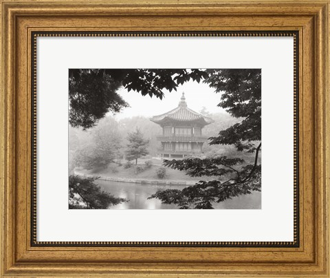 Framed Lotus Pavillion I Print