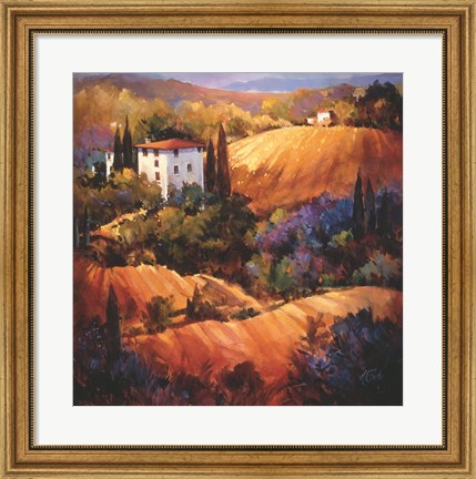 Framed Evening Glow Tuscany Print