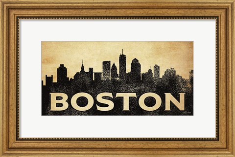 Framed Boston Skyline Print