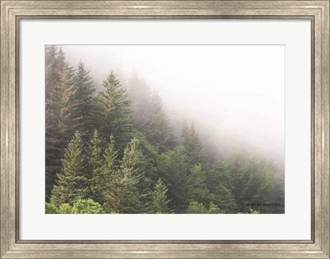 Framed Alaska Green Trees I Print