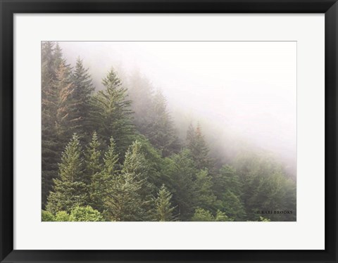 Framed Alaska Green Trees I Print