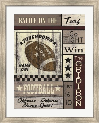 Framed Football Game On Print