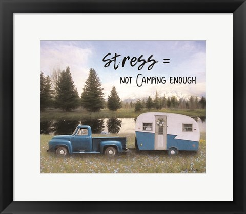 Framed Camping Stress I Print