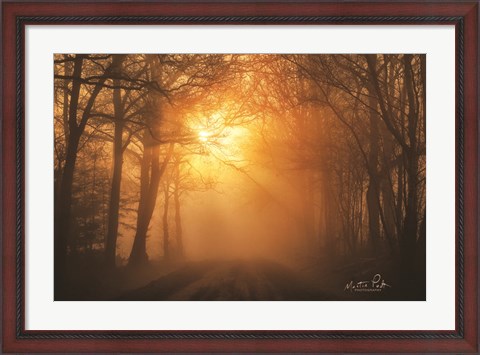 Framed Misty Sunrise Print