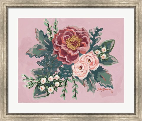 Framed Peony Spring Print