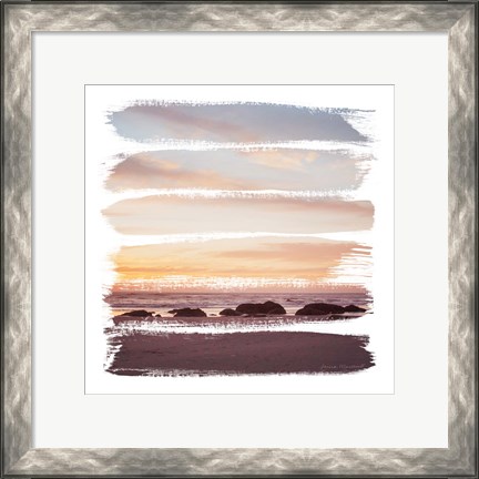 Framed Sunset Stripes IV Print