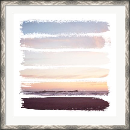 Framed Sunset Stripes III Print