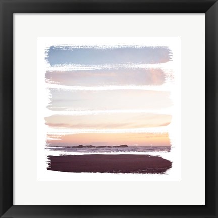 Framed Sunset Stripes III Print