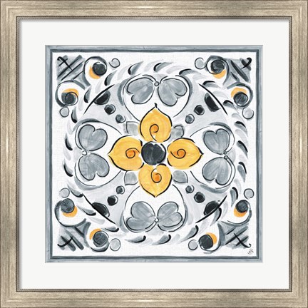 Framed Morning Bloom VIII Gray Print