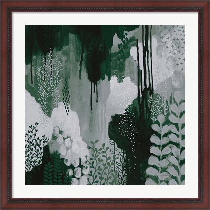 Framed Green Forest I Print