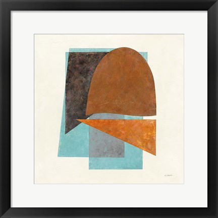 Framed Quintet II Turquoise Print