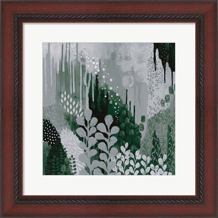 Framed Green Forest II Print