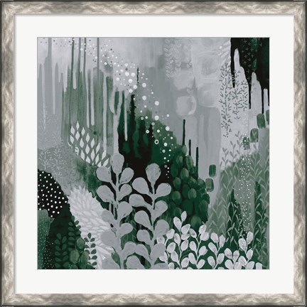 Framed Green Forest II Print