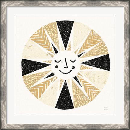 Framed Sunshine Black Gold Sq Print