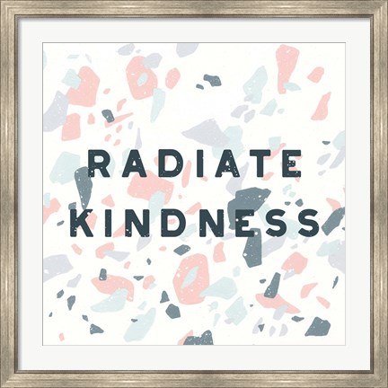 Framed Terrazzo Inspiration I Kindness Print