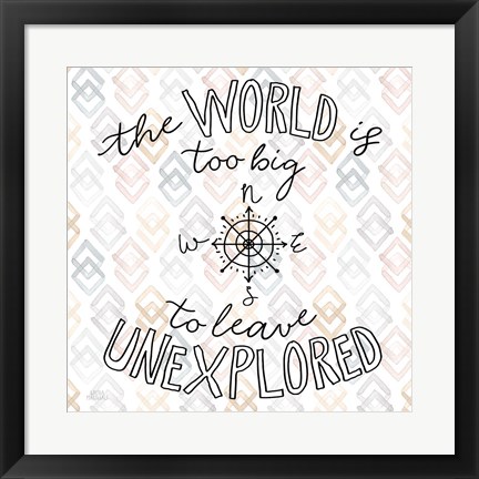 Framed World Traveler II Diamond Print