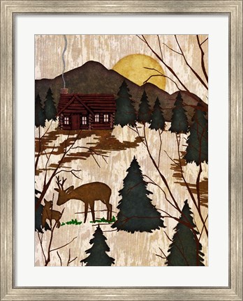 Framed Cabin in the Woods II Print