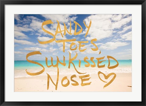 Framed Sandy Toes, Sun Kissed Nose Print