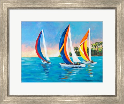 Framed Morning Sails I Print