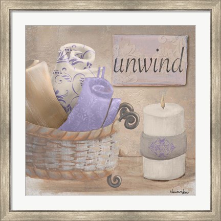 Framed Lavender Bath I Print