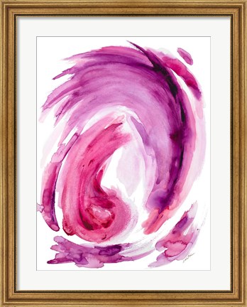 Framed Pink Swirl I Print