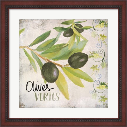 Framed Olives Vertes Print