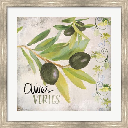 Framed Olives Vertes Print