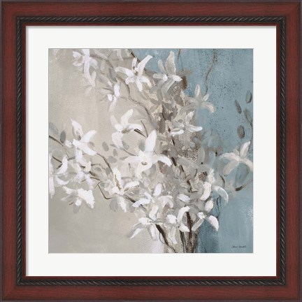 Framed Misty Orchids (Blue) I Print