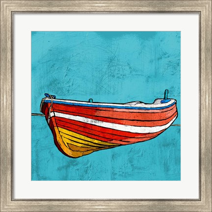 Framed Little Red Rowboat Print