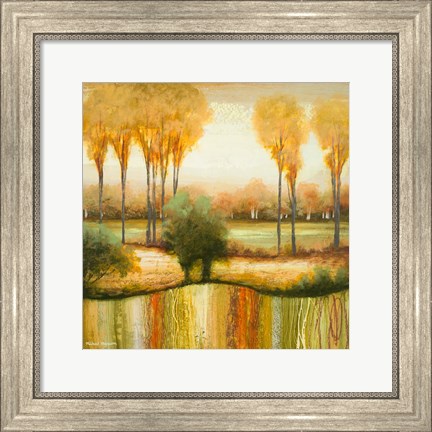 Framed Early Morning Meadow I Print