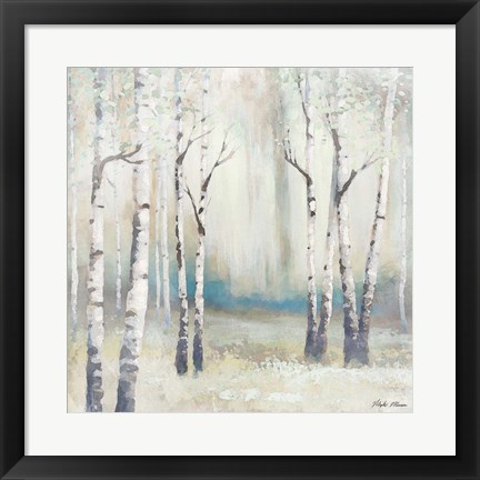 Framed Watercolor December Birch I Print