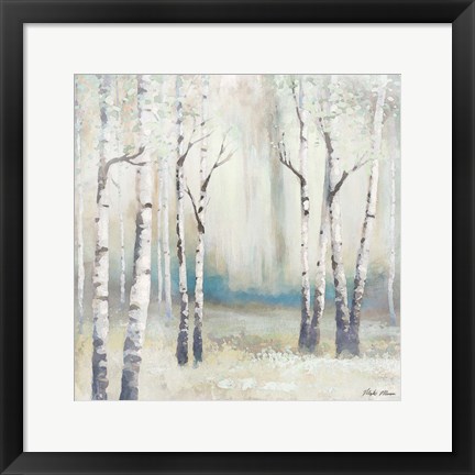 Framed Watercolor December Birch I Print