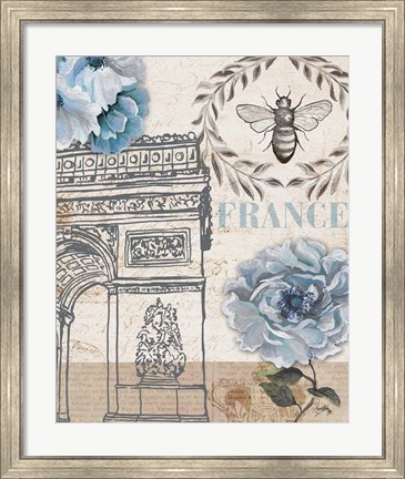 Framed Paris Bee II Print