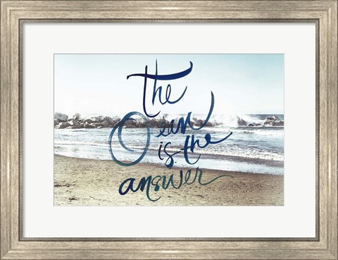 Framed Ocean is the Answer Print