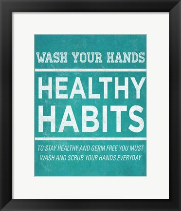 Framed Healthy Habits I Print