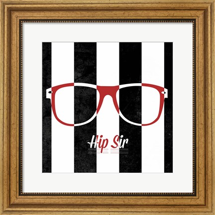 Framed Hip Glasses II Print