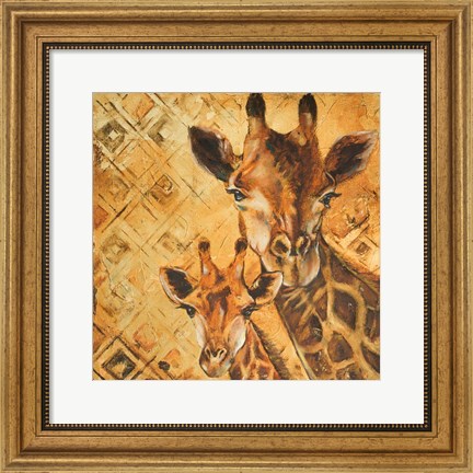 Framed Safari Mother and Son I Print