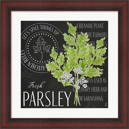 Framed Garden Grown Herbs I Print