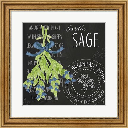 Framed Garden Grown Herbs II Print