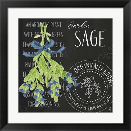 Framed Garden Grown Herbs II Print