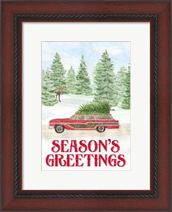 Framed Sleigh Bells Ring - Seasons Greetings Print