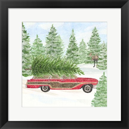 Framed Sleigh Bells Ring IV Tree Day Print