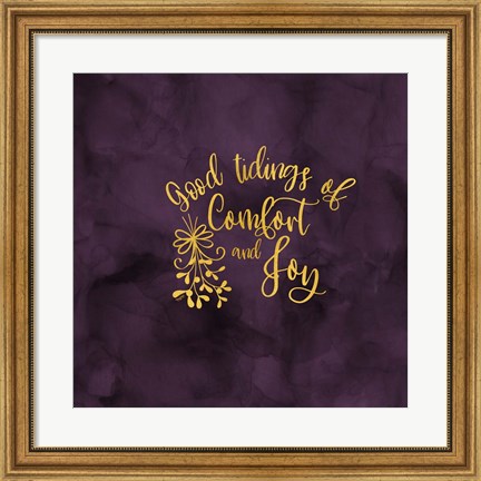 Framed All that Glitters for Christmas II-Comfort and Joy Print