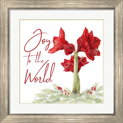 Framed Merry Amaryllis V Print