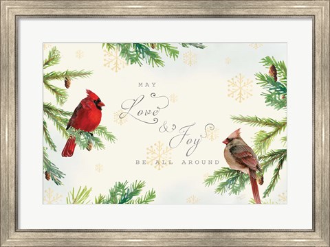 Framed Christmas Blessings landscape Print