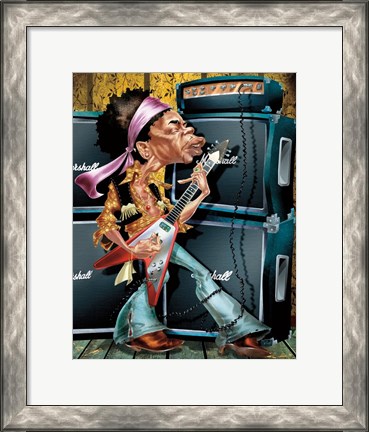 Framed Young Guitarist Print