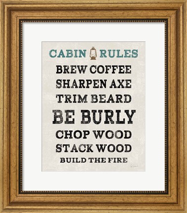 Framed Cabin Life V Print