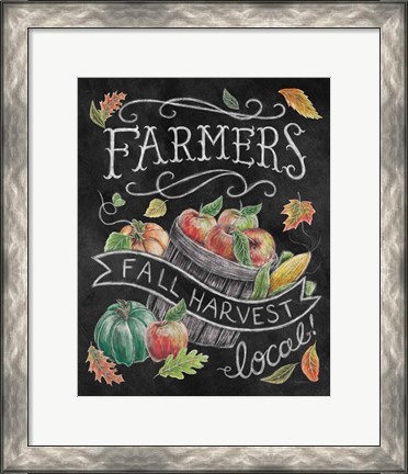 Framed Harvest Chalk II Print