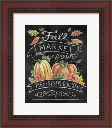 Framed Harvest Chalk I Print